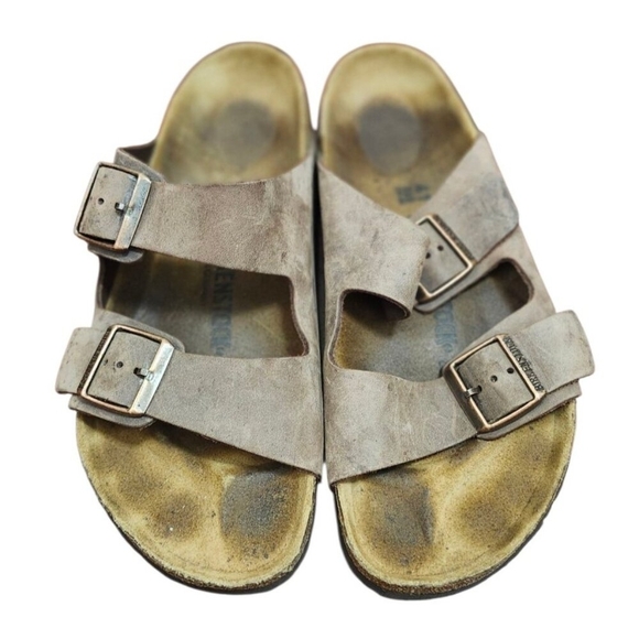 Birkenstock Arizona Oiled Leather Comfort Slide Summer Sandals Sz 41 10 Womens - Picture 2 of 10